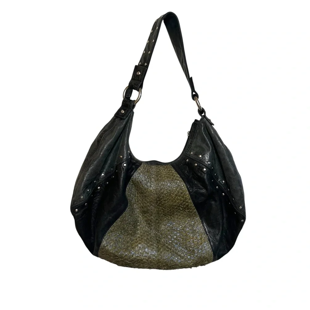 Unnur Emble hobo bag in sky studded eco fashion‎ festival indie leather goth
